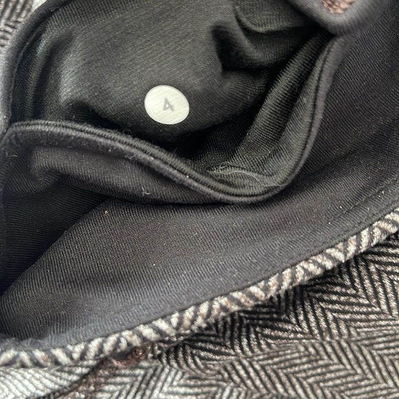 Lululemon Wunder Under Pant Giant Herringbone Black Heathered Black Size 4 - Picture 7 of 7